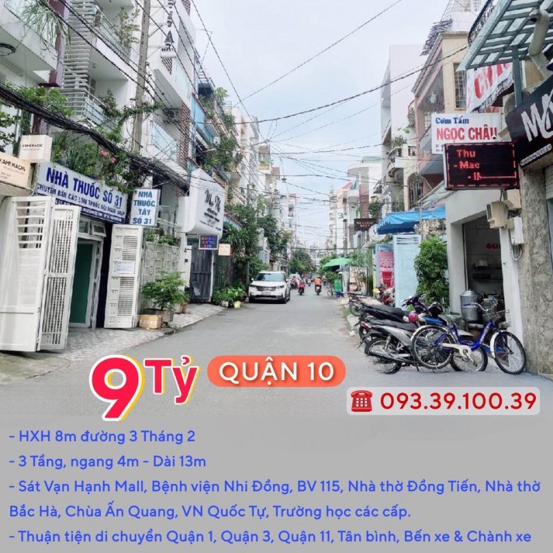 Bán nhà Quận 10, Hẻm xe hơi, 4 tầng BTCT: chỉ từ 2 tỷ. Tin thật, hình thật, xem nhà, chốt sổ.