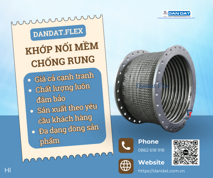 Khớp Nối Mềm Chống Rung| Khớp nối chống rung inox nối bích, Khớp chống rung inox 316 