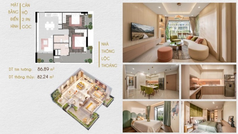 Sang nhượng suất nội bộ căn 2 phòng ngủ góc 87m2 dự án căn hộ Fiato Uptown giá cực tốt