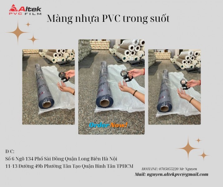 Màng nhựa PVC dẻo trong suốt Hà Nội Đà Nẵng Hồ Chí Minh