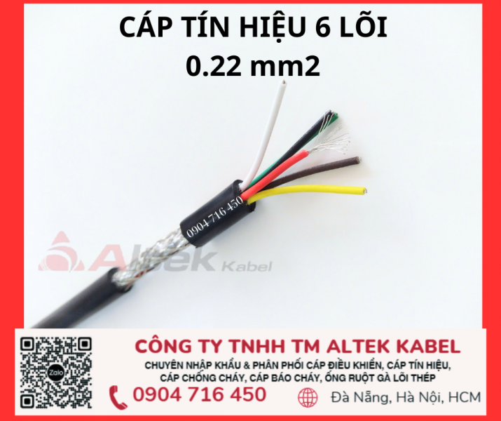 Cáp truyền tín hiệu âm thanh 6x0.22 6 sợi Altek Kabel