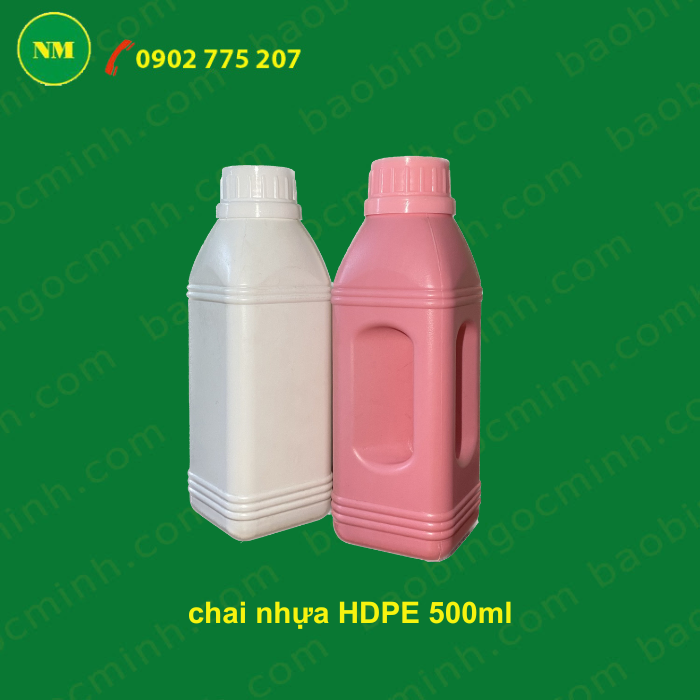 Chai nhựa 500ml có quai đa dạng màu sắc