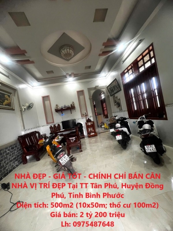 NHÀ ĐẸP - GIÁ TỐT - CHÍNH CHỈ BÁN CĂN NHÀ VỊ TRÍ ĐẸP Tại TT Tân Phú, Huyện Đồng Phú, Tỉnh Bình Phước