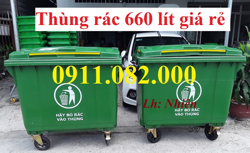  Hạ giá cuối năm thùng rác giá rẻ- thùng rác 120l, 240l, 660l giá sỉ toàn quốc- lh 0911082000