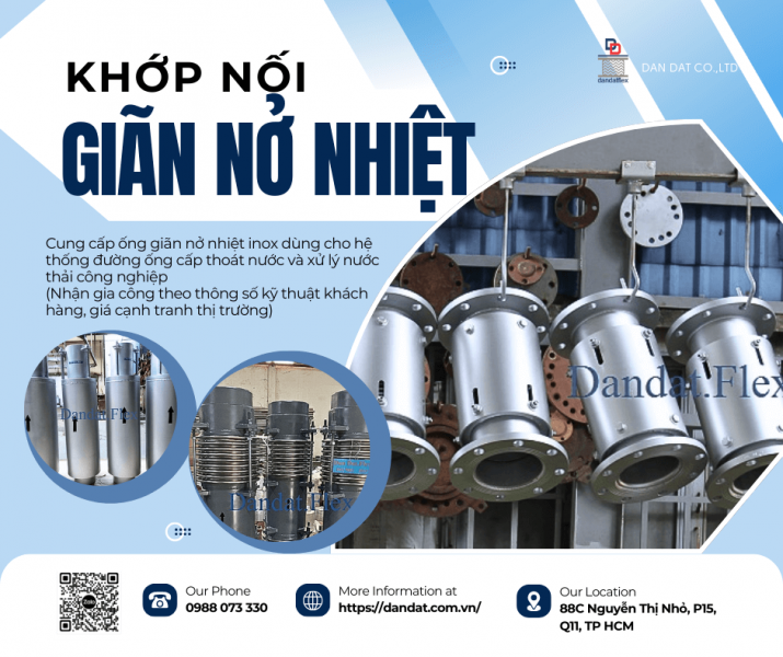 Khớp Nối Giãn Nở Nhiệt| Khớp co giãn dùng cho dầu truyền nhiệt, Khớp co giãn nở nhiệt inox