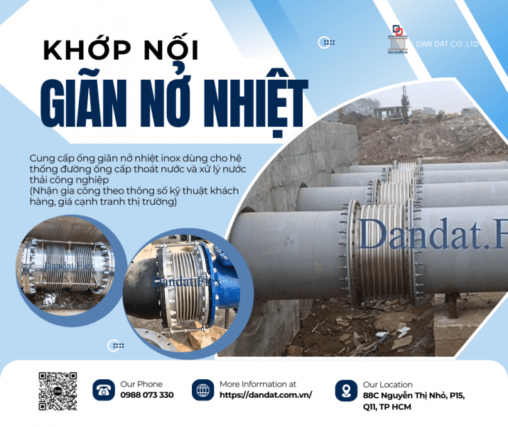 Khớp Nối Giãn Nở Nhiệt| Khớp co giãn dùng cho dầu truyền nhiệt, Khớp co giãn nở nhiệt inox