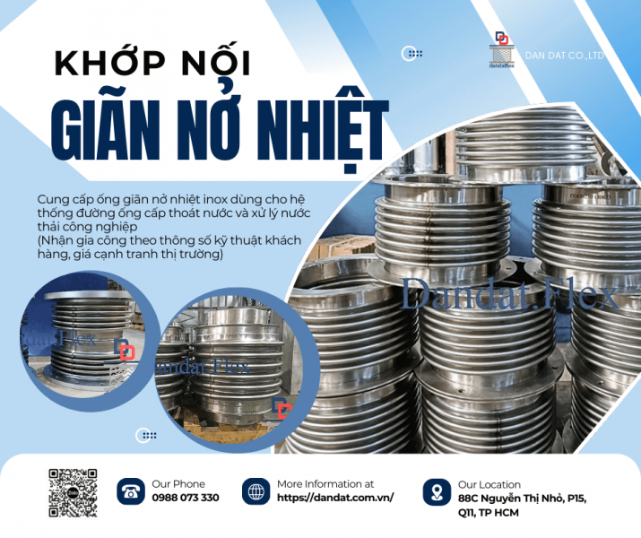 Khớp Nối Giãn Nở Nhiệt| Khớp co giãn dùng cho dầu truyền nhiệt, Khớp co giãn nở nhiệt inox