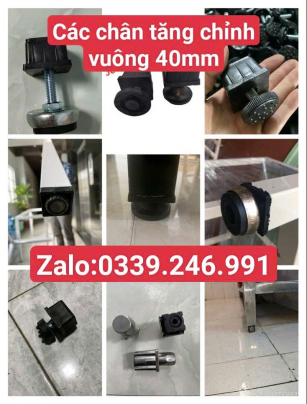 Mua sỉ chân tăng chỉnh vuông 40mm giá tốt tại xưởng