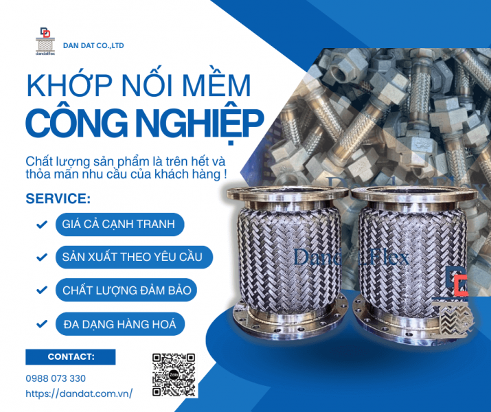 Khớp Nối Mềm Chống Rung| Khớp nối mềm inox công nghiệp, Khớp nối chống rung inox nối bích