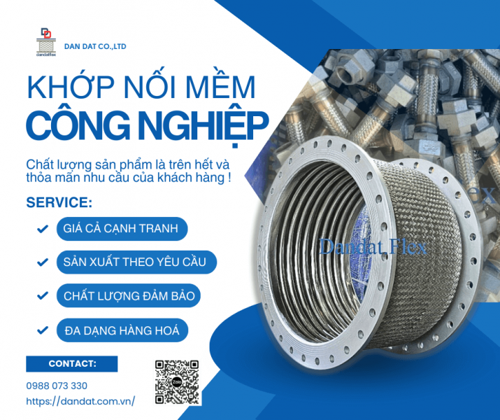 Khớp Nối Mềm Chống Rung| Khớp nối mềm inox công nghiệp, Khớp nối chống rung inox nối bích