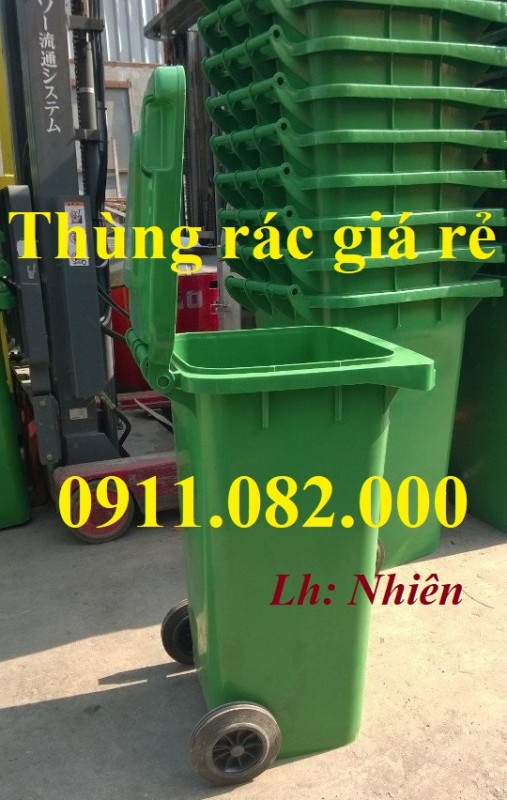  Thùng rác nhựa Phan Khánh Đăng giá rẻ tại miền tây- thùng rác 120L, 240L, 660L giá sỉ- lh 091108200