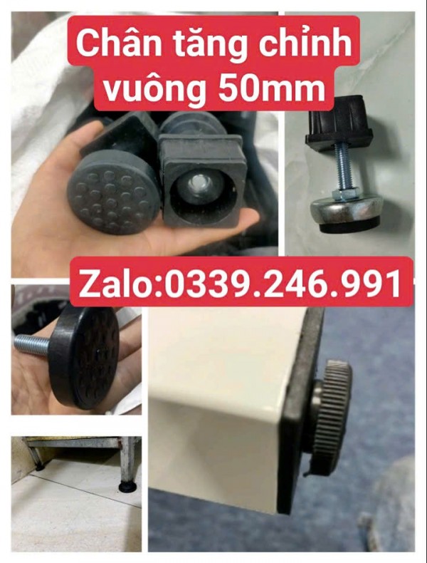 Địa điểm bán Chân tăng chỉnh vuông 50x50mm giá sỉ