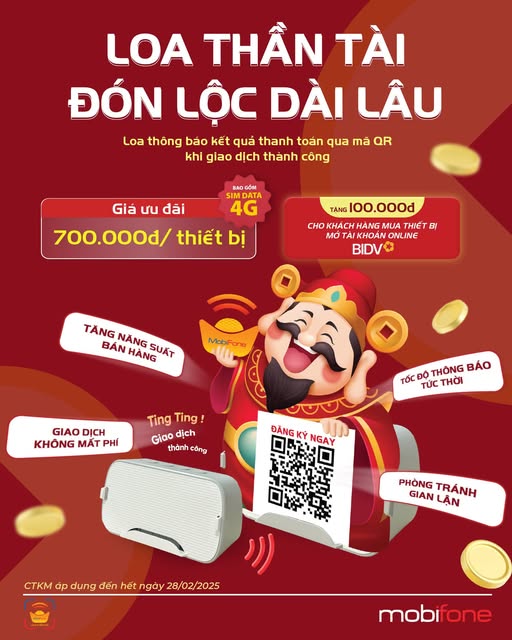 MobiFone ra mắt sản phẩm Loa Thần Tài hỗ trợ giao dịch thông minh, an toàn