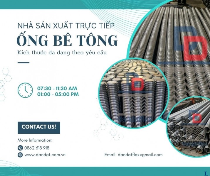 Ống chôn bê tông, Ống thép chôn bê tông, Khớp nối mềm inox