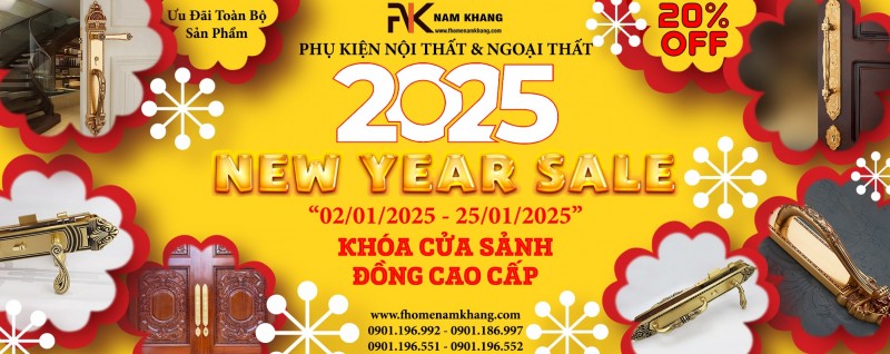 Khóa cửa sảnh đồng cao cấp | Ưu đãi 20% cho mọi đơn hàng