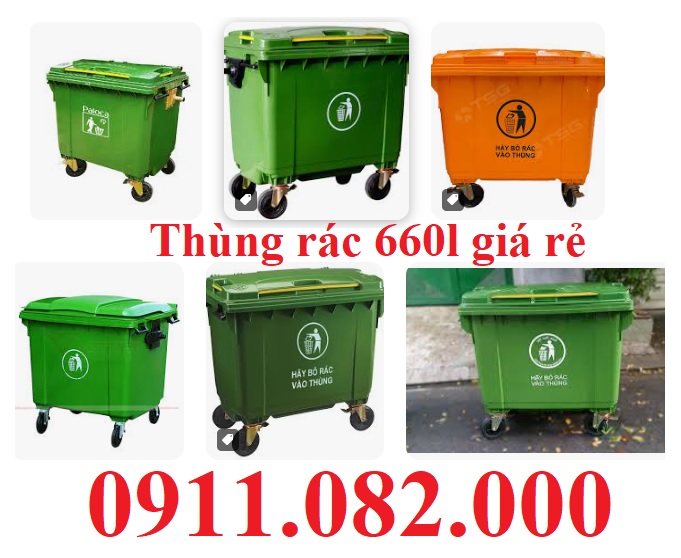  Chuyên nhập khẩu và cung cấp thùng rác nhựa giá rẻ tại miền tây- thùng rác 120l 240l 660l