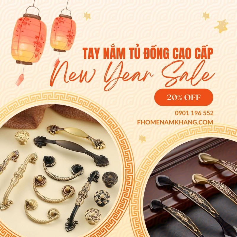 Tay nắm tủ đồng cao cấp | New Year Sale 20% tất cả sản phẩm