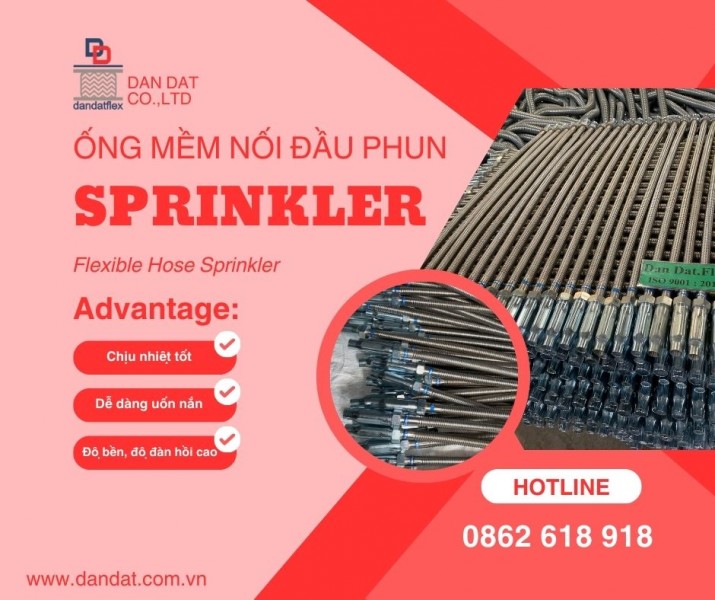 KHỚP NỐI MỀM INOX DÙNG CHO ĐẦU SPRINKLER| DÂY ỐNG MỀM NỐI ĐẦU PHUN CHỮA CHÁY SPRINKLER 