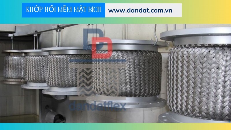 Khớp nối mềm nối bích, khớp chống rung, khớp nối mềm inox 304 mặt bích