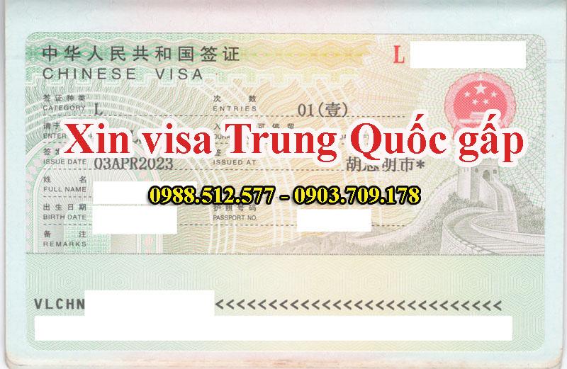 Dịch vụ làm visa Trung Quốc nhanh - vắng mặt cho tỉnh miền tây nhanh