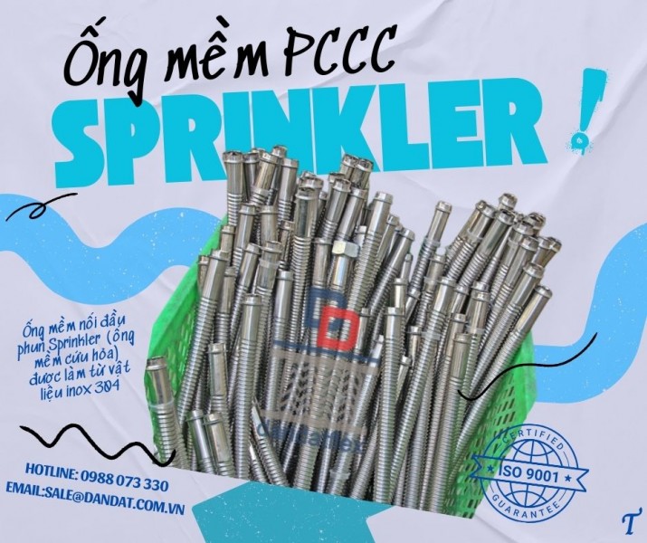 Ống mềm kết nối đầu phun sprinkler, ống nối mềm PCCC, ống mềm chữa cháy inox 304