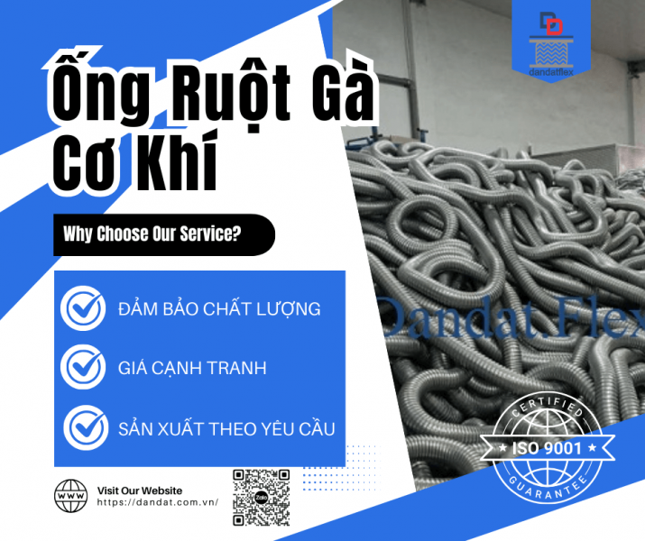 Ống Ruột Gà Cơ Khí – Ống ruột gà lõi thép bọc nhựa bọc lưới 304, Ống ruột gà lõi thép