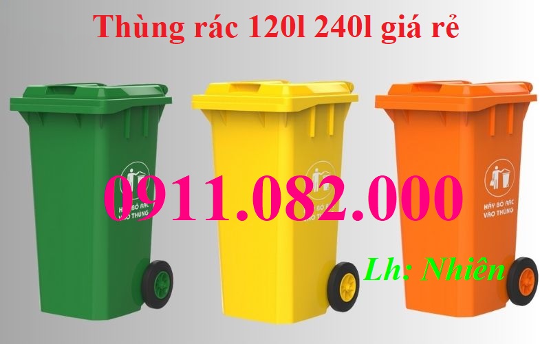  Chuyên cung cấp thùng rác giá rẻ- thùng rác 120l 240l 660l giá sỉ- lh 0911082000