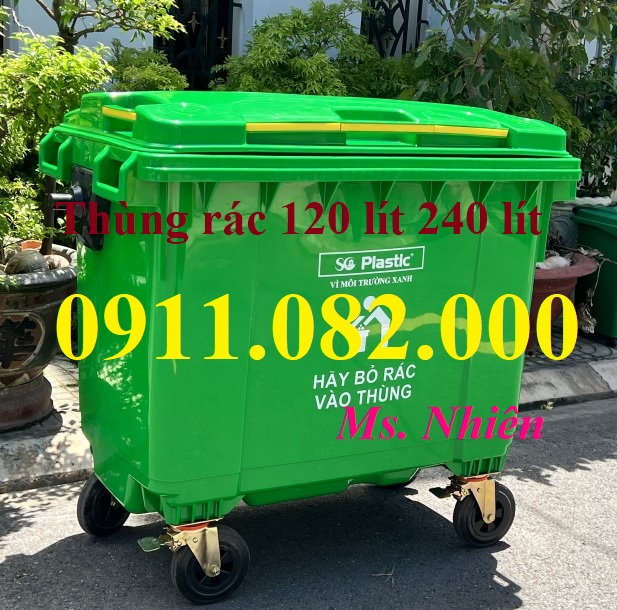  Chuyên cung cấp thùng rác giá rẻ- thùng rác 120l 240l 660l giá sỉ- lh 0911082000