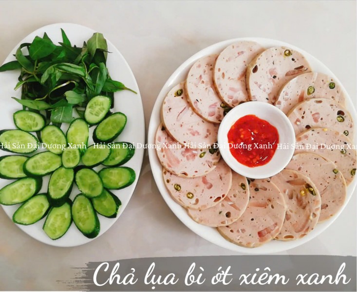 Chả lụa bì ớt xiêm xanh