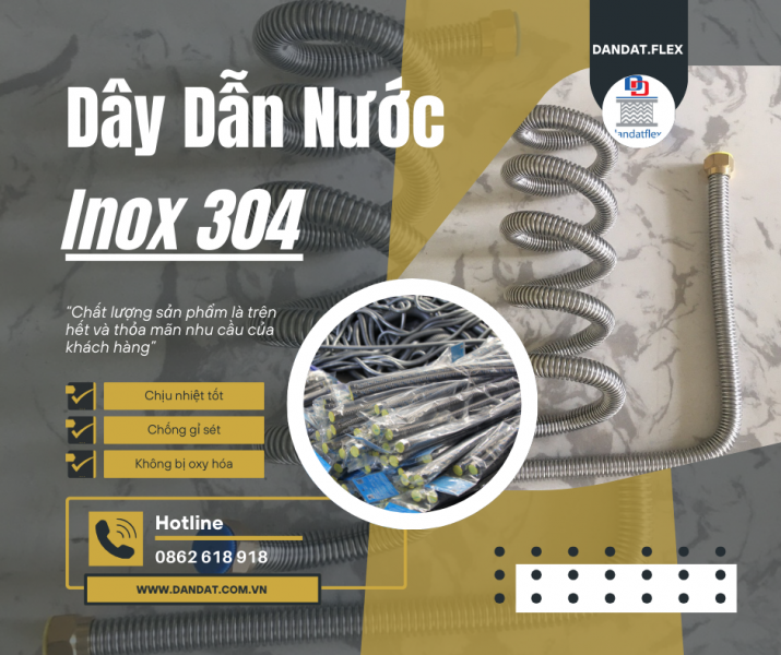 Chuyên nhận gia công Day dan nuoc inox | Dây dẫn nước chịu nhiệt | Dây cấp nước mềm inox