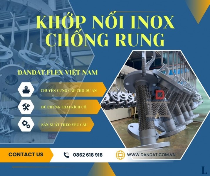 Khớp nối mềm inox dùng trong công nghiệp (mối nối mềm, khớp nối giản nở)