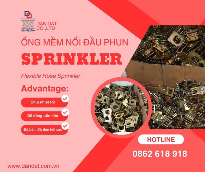 Ống Mềm Inox Chữa Cháy | Ống Mềm Cứu Hỏa | Khớp Nối Mềm Dùng Cho Đầu Phun Sprinkler