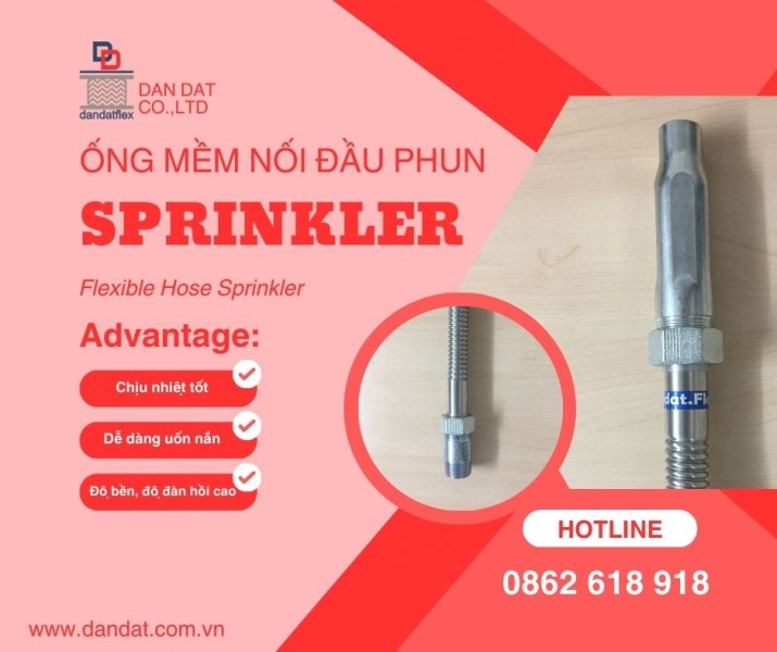 Ống Mềm Inox Chữa Cháy | Ống Mềm Cứu Hỏa | Khớp Nối Mềm Dùng Cho Đầu Phun Sprinkler