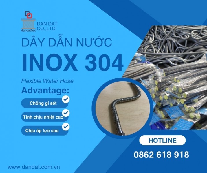 Day cap nuoc voi nuoc, day cap nuoc inox, Dây Dẫn Nước Inox Chịu Nhiệt