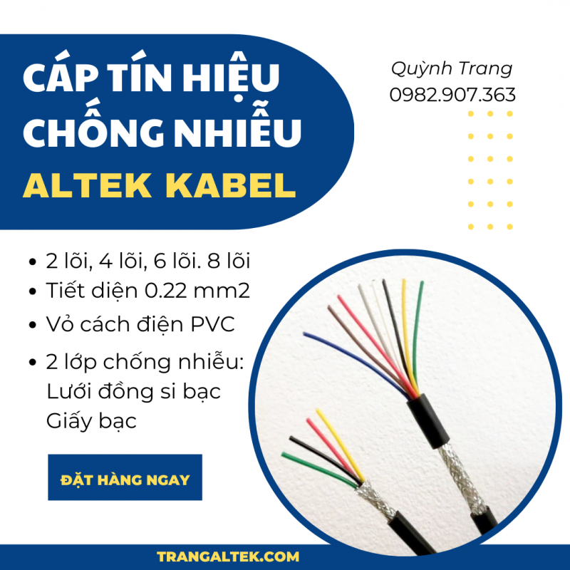 Cáp truyền tín hiệu có lưới chống nhiễu Altek Kabel 