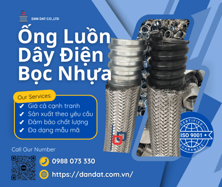 ỐNG LUỒN DÂY ĐIỆN BỌC NHỰA – Ống ruột gà lõi thép bọc nhựa, Đầu nối ống luồn dây điện