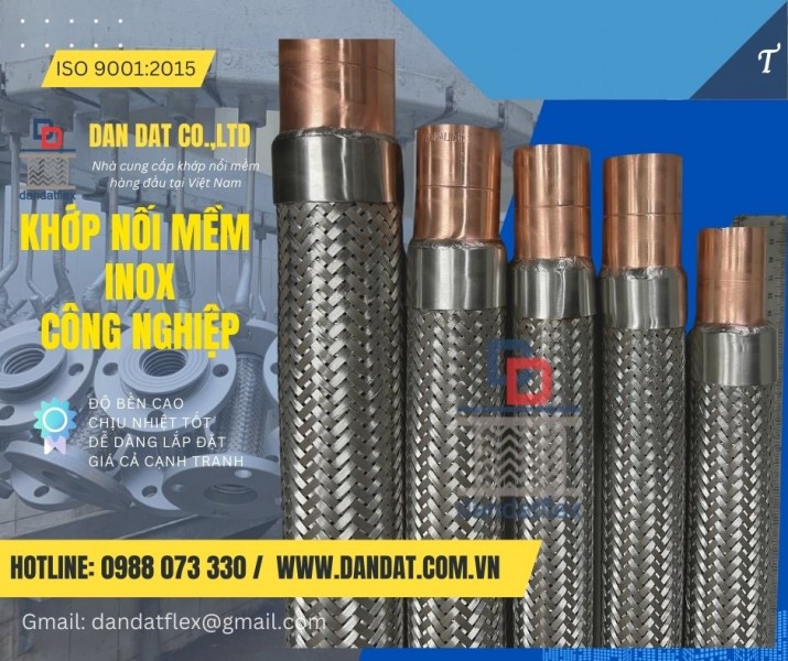 Khớp nối mềm, khớp nối inox chống rung, khớp nối mềm inox dẫn xăng dầu