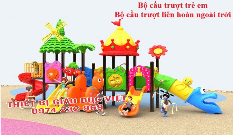 Bộ cầu trượt liên hoàn ngoài trời