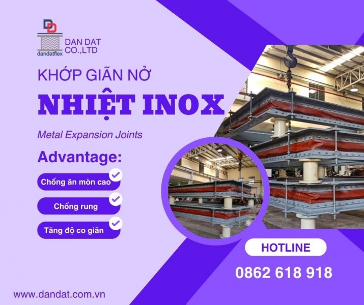 Khớp giãn nở kim loại, Khớp nối giãn nở inox pasty, Khớp giãn nở bằng vải chịu nhiệt