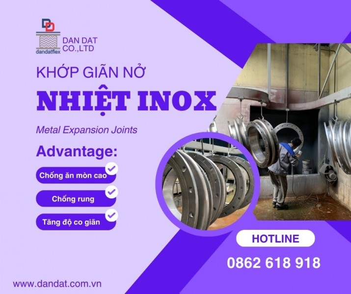 Khớp giãn nở kim loại, Khớp nối giãn nở inox pasty, Khớp giãn nở bằng vải chịu nhiệt