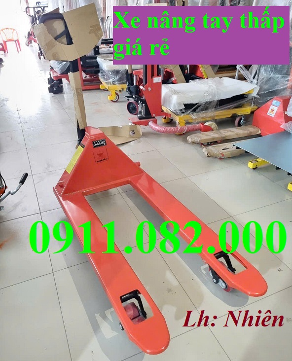  Cung cấp xe nâng tay thấp giá rẻ- xe nâng tay 3 tấn càng rộng- lh 0911082000