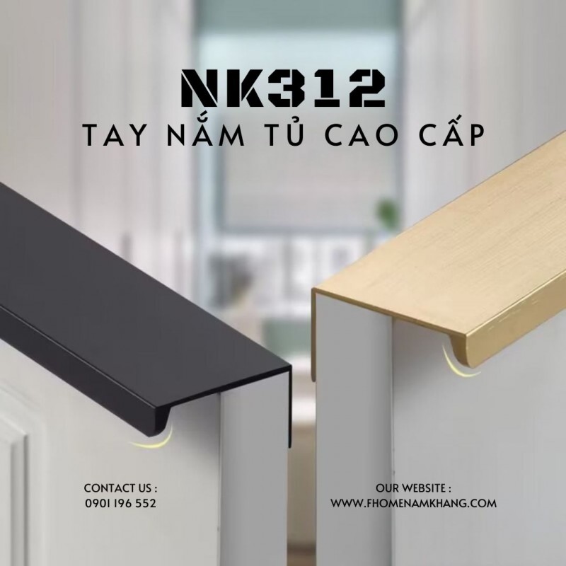 Tay nắm tủ dạng thanh bắt cạnh NK312 | Zalo 0901 196 552