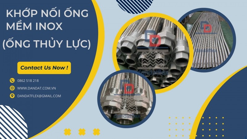 Ống dầu thủy lực, Ống nối mềm kim loại, Ống mềm inox nối ren