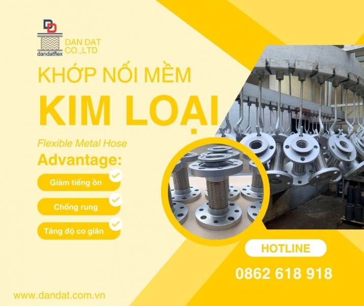 Khớp nối mềm kim loại - Khớp nối mềm rắc co ren - Khớp chống rung máy phát điện