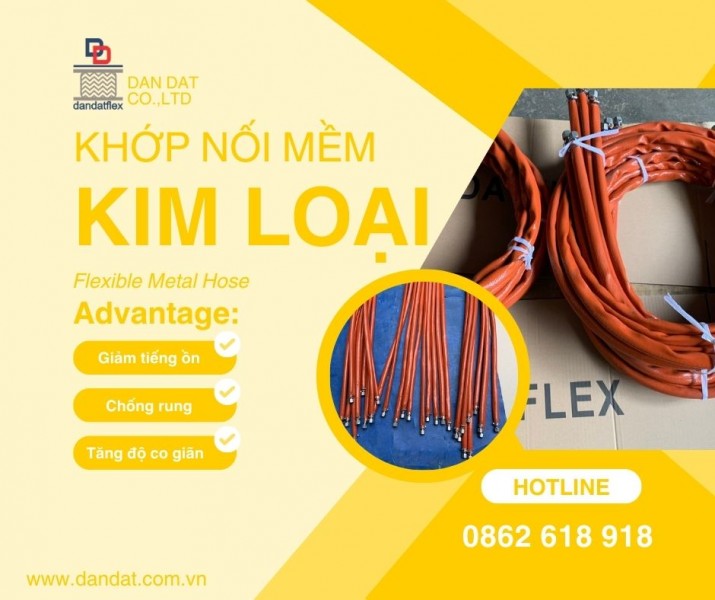 Khớp nối mềm kim loại - Khớp nối mềm rắc co ren - Khớp chống rung máy phát điện