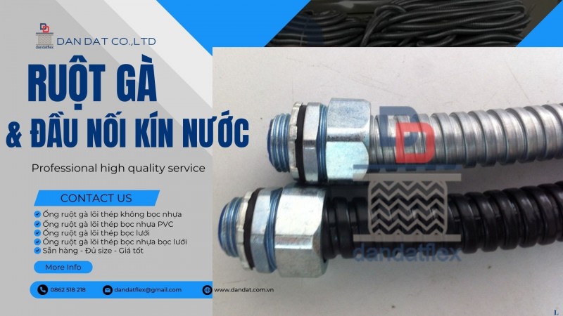 Ống thép luồn dây điện, Ruột gà bọc nhựa pvc, Ống ruột gà lõi thép 