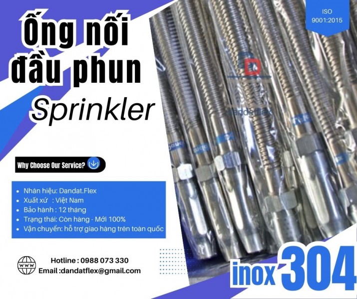 Ống mềm chữa cháy, ống nối mềm cứu hỏa, ống nối đầu phun sprinkler - chữa cháy tự động