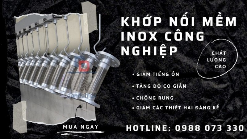 Khớp Nối Mềm Inox Loại Mặt Bích - Khớp Nối Mềm Giảm Rung - Khớp Chống Rung Máy Bơm 