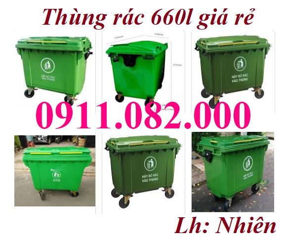  Cung cấp thùng rác môi trường, thùng rác 120l 240l và 660 hàng chất lượng giá thành rẻ- lh 09110820