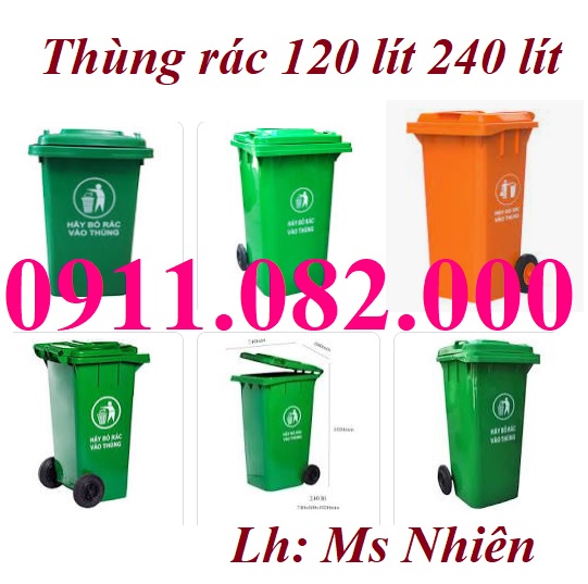  Cung cấp thùng rác môi trường, thùng rác 120l 240l và 660 hàng chất lượng giá thành rẻ- lh 09110820